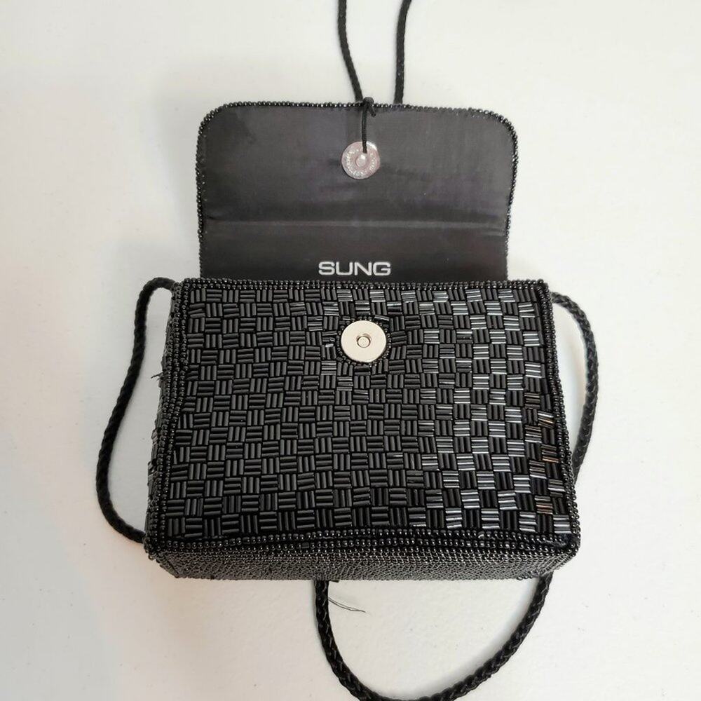 Alfred Sung Square Beaded Formal Evening Shoulder Bag - Picture 6 of 13